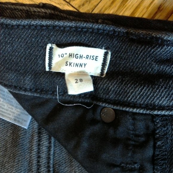 Madewell Black Jeans in Size 28 10' High Rise Skinny Jeans - Picture 3 of 8